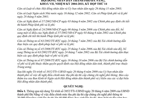Nghị quyết 79/2009/NQ-HĐND phí dự thi cấp chứng chỉ nghề phổ thông Đà Nẵng