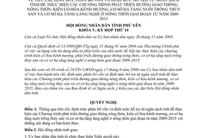 Nghị quyết 130/2009/NQ-UBND định mức phân bổ vốn phát triển giao thông nông thôn