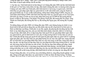Nghị quyết 30/NQ-CP phiên họp Chính phủ thường kỳ tháng 6 năm 2009