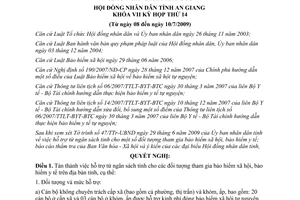 Nghị quyết 06/2009/NQ-HĐND hỗ trợ đối tượng tham gia bảo hiểm xã hội y tế