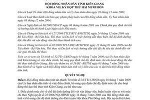 Nghị quyết 73/2009/NQ-HĐND điều chỉnh quy định chế độ định mức chi hoạt động
