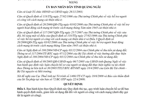 Quyết định 34/2009/QĐ-UBND thủ tục quyết định miễn tiền sử dụng đất Quảng Ngãi