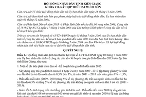 Nghị quyết 78/2009/NQ-HĐND công tác dân số kế hoạch hóa gia đình đến năm 2015