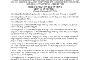 Nghị quyết 09/2009/NQ-HĐND điều chỉnh chế độ thu lệ phí hộ tịch An Giang