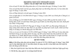 Nghị quyết 72/2009/NQ-HĐND điều chỉnh mức thu lệ phí hộ tịch