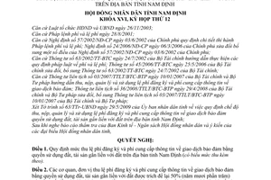 Nghị quyết 120/2009/NQ-HĐND mức thu lệ phí đăng ký cung cấp thông tin giao dịch bảo đảm bằng quyền sử dụng đất, tài sản gắn liền đất