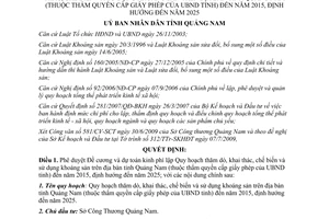 Quyết định 2284/QĐ-UBND năm 2009 Đề cương Quy hoạch khai thác khoáng sản