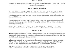 Quyết định 1401/QĐ-UBND 2009 huỷ bỏ 717/QĐ-UB Thừa Thiên Huế