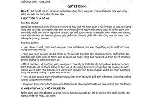 Quyết định 1002/QĐ-TTg phê duyệt đề án nâng cao nhận thức cộng đồng quản lý rủi ro thiên tai dựa vào cộng đồng