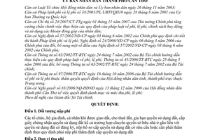 Quyết định 38/2009/QĐ-UBND mức thu phí thẩm định cấp quyền sử dụng đất