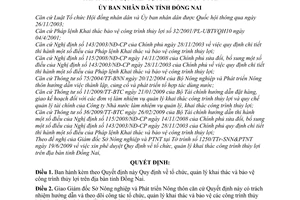 Quyết định 48/2009/QĐ-UBND tổ chức, quản lý khai thác bảo vệ công trình thủy lợi địa bàn tỉnh Đồng Nai