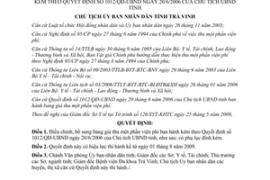 Quyết định 1317/QĐ-UBND 2009 điều chỉnh bảng giá thu viện phí theo 1012/QĐ-UBND Trà Vinh