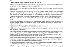 Thông tư 45/2009/TT-BCA(C11) hướng dẫn Nghị định 52/2008/NĐ-CP quản lý kinh doanh dịch vụ bảo vệ