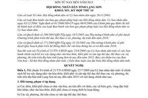 Nghị quyết 07/2009/NQ-HĐND xây dựng nhà văn hóa thôn khối phố Lạng Sơn