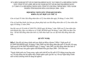 Nghị quyết 17/2009/NQ-HĐND Chương trình mục tiêu giảm nghèo Khánh Hòa 2006 2010