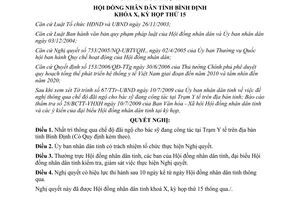 Nghị quyết 16/2009/NQ-HĐND đãi ngộ bác sỹ công tác tại Trạm Y tế Bình Định