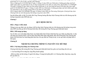 Thông tư 21/2009/TT-BCT xây dựng hỗ trợ chương trình xúc tiến thương mại thị trường trong nước năm 2009