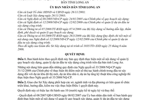 Quyết định 27/2009/QĐ-UBND quản lý quy hoạch xây dựng, dự án đầu tư xây dựng công trình