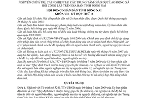Nghị quyết 146/2009/NQ-HĐND  trách nhiệm đóng góp chi phí chữa trị, cai nghiện chế độ hỗ trợ tiền ăn người bán dâm,nghiện ma tự nguyện chữa trị