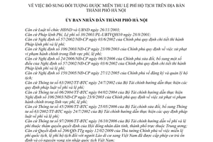 Quyết định 88/2009/QĐ-UBND bổ sung đối tượng miễn thu lệ phí hộ tịch địa bàn thành phố Hà Nội