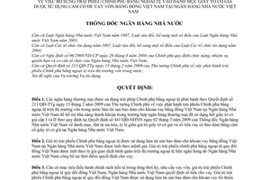 Quyết định 1666/QĐ-NHNN bổ sung trái phiếu chính phủ bằng ngoại tệ danh mục giấy tờ có giá sử dụng cầm cố vay vốn đồng Việt Nam