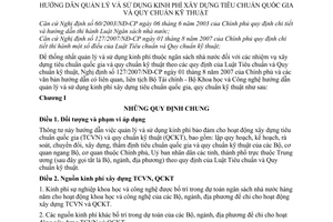 Thông tư liên tịch 145/2009/TTLT-BTC-BKHCN  hướng dẫn quản lý và sử dụng kinh phí xây dựng tiêu chuẩn quốc gia và quy chuẩn kỹ thuật