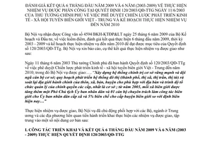 Báo cáo 2266/BC-BNV đánh giá kết quả 6 tháng đầu năm 2009