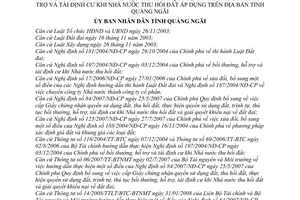 Quyết định 36/2009/QĐ-UBND sửa đổi Quyết định 39/2007/QĐ-UBND bồi thường hỗ trợ và tái định cư khi nhà nước thu hồi đất