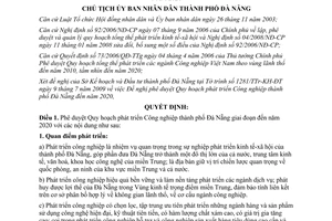 Quyết định 503/QĐ-UBND năm 2009 quy hoạch phát triển Công nghiệp Đà Nẵng