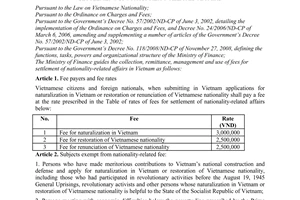 Circular No. 146/2009/TT-BTC guiding the collection, remittance, management