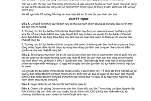 Quyết định 1555/QĐ-UBND công bố bộ thủ tục hành chính chung