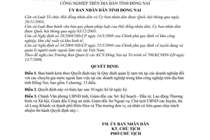Quyết định 50/2009/QĐ-UBND quản lý tạm trú tại các chuyên gia nước ngoài làm việc tại các doanh nghiệp trong khu công nghiệp