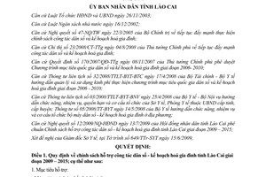 Quyết định 17/2009/QĐ-UBND hỗ trợ công tác dân số kế hoạch hoá gia đình Lào Cai