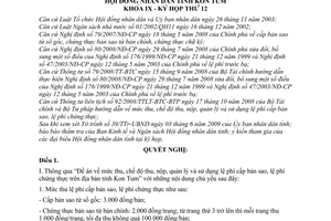 Nghị quyết 04/2009/NQ-HĐND mức thu lệ phí trên địa bàn tỉnh Kon Tum