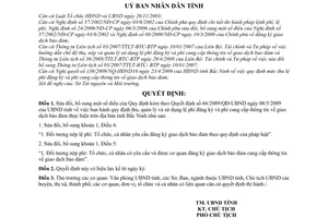 Quyết định 103/2009/QĐ-UBND sửa đổi Quyết định 66/2009/QĐ-UBND2ý cung cấp thông tin giao dịch bảo đảm