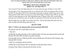 Nghị quyết 12/2009/NQ-HĐND bổ sung mục tiêu giải pháp tiếp tục thực hiện Đề án