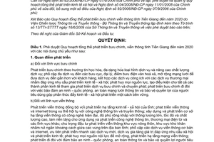 Quyết định 2540/QĐ-UBND Quy hoạch tổng thể phát triển bưu chính viễn thông