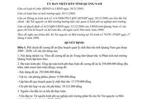Quyết định 2412/QĐ-UBND 2009 Quy hoạch quản lý chất thải rắn Quảng Nam 2009 2020