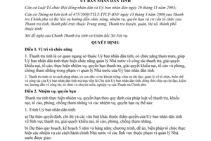 Quyết định 1686/QĐ-UBND năm 2009 chức năng nhiệm vụ cơ cấu Thanh tra Bến Tre