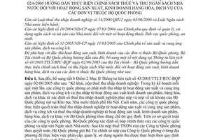 Thông tư liên tịch 150/2009/TTLT-BTC-BQP sửa đổi TTLT 43/2005/TTLT-BTC-BQP ng