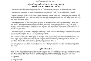 Nghị quyết 10/2009/NQ-HĐND công tác dân số kế hoạch hoá gia đình Ninh Thuận