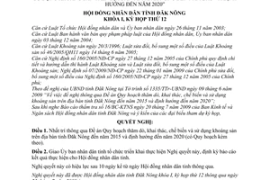 Nghị quyết 09/2009/NQ-HĐND  Đề án Quy hoạch thăm dò, khai thác, chế biến