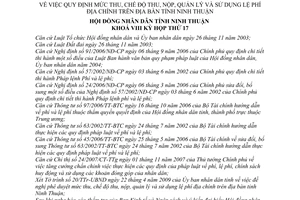 Nghị quyết 06/2009/NQ-HĐND mức thu, nộp, quản lý sử dụng lệ phí địa chính