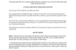 Quyết định 1740/QĐ-UBND công bố bộ thủ tục hành chính chung