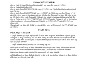 Quyết định 49/2009/QĐ-UBND diện tích đất tối thiểu các loại đất được phép tách thửa trên địa bàn tỉnh Bình Dương