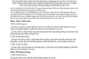 Thông tư liên tịch 07/2009/TTLT-BCA-BQP-BTC hướng dẫn thực hiện QĐ 41/2008/QĐ-TTg chế độ bồi dưỡng lực lượng chuyên trách đấu tranh chống tội ma túy