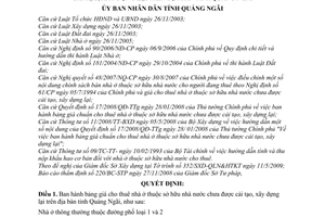 Quyết định 38/2009/QĐ-UBND bảng giá cho thuê nhà ở sở hữu nhà nước