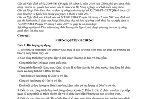 Thông tư 45/2009/TT-BNNPTNT lập phê duyệt phương án bảo vệ công trình thuỷ lợi