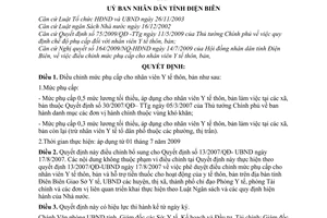 Quyết định 08/2009/QĐ-UBND phê duyệt điều chỉnh mức phụ cấp cho nhân viên y tế