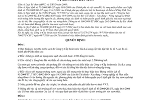 Quyết định 24/2009/QÐ-UBND giá tiêu thụ nước sạch